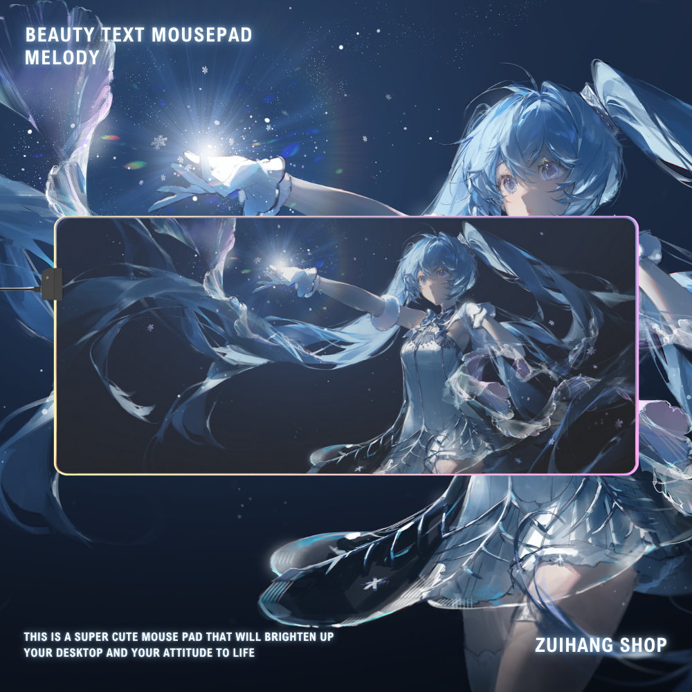 Miku Day 主題桌墊 LED遊戲滑鼠墊-ZUIHANG SHOP