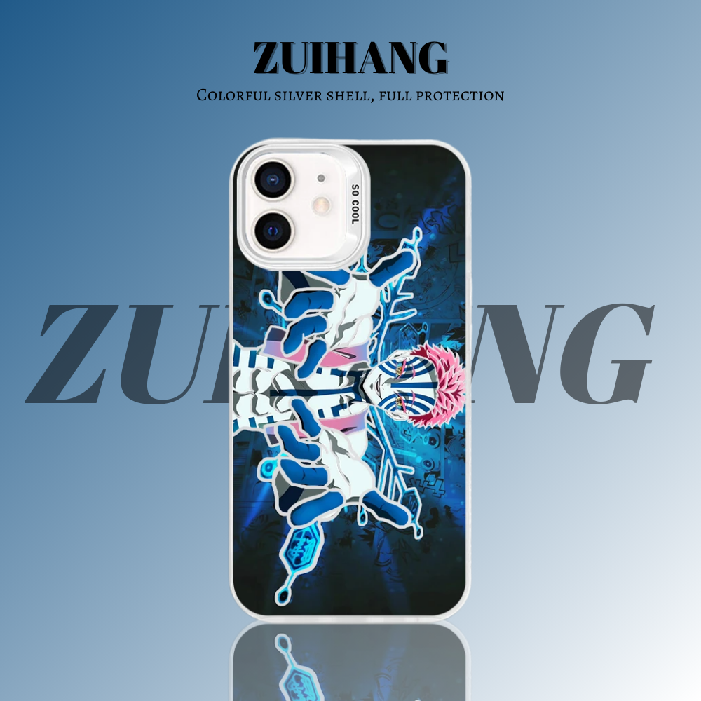 鬼滅之刃 極光彩銀 線條漸變防摔手機殼-ZUIHANG SHOP