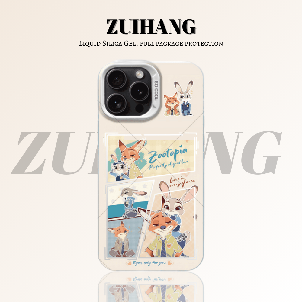 可愛卡通彩銀線條漸變防摔手機殼-ZUIHANG SHOP