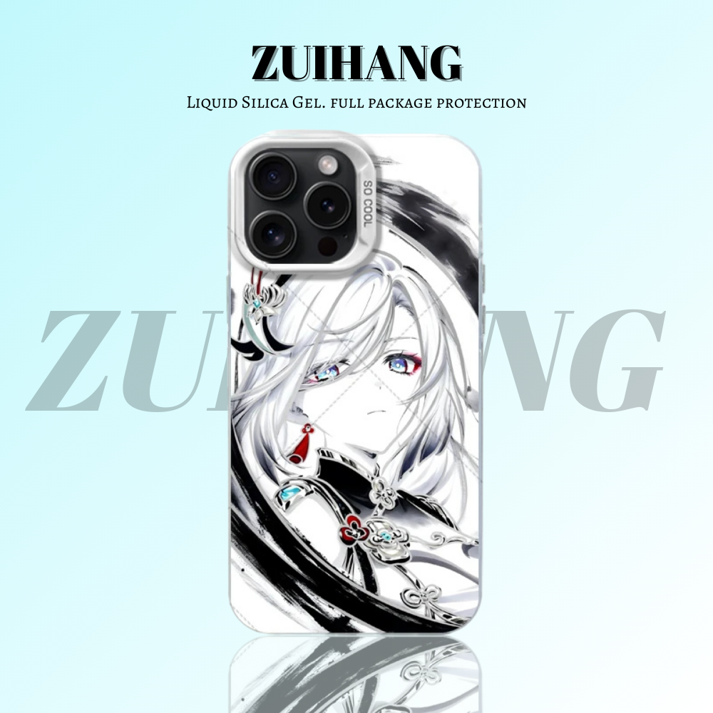 原神彩銀線條漸變防摔手機殼-ZUIHANG SHOP