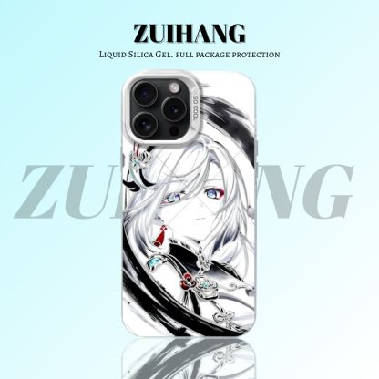 原神彩銀線條漸變防摔手機殼-ZUIHANG SHOP