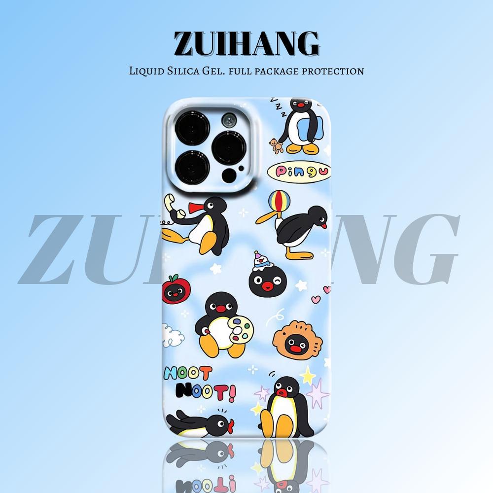 Pingu高清彩繪全包防摔菲林殼-ZUIHANG SHOP