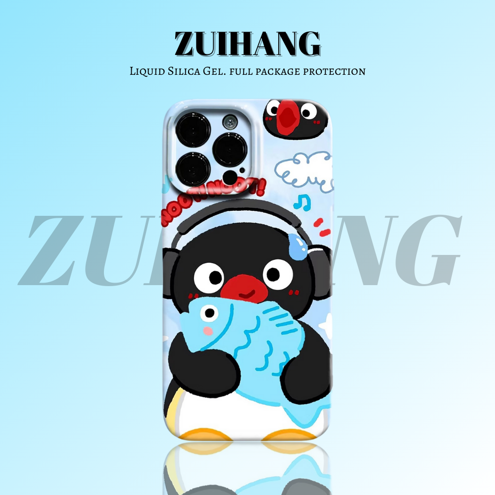 Pingu高清彩繪全包防摔菲林殼-ZUIHANG SHOP