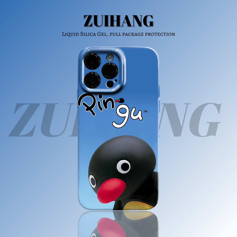 Pingu高清彩繪全包防摔菲林殼-ZUIHANG SHOP