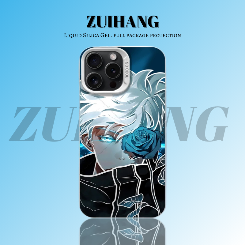 咒術迴戰彩銀線條漸變防摔手機殼-ZUIHANG SHOP