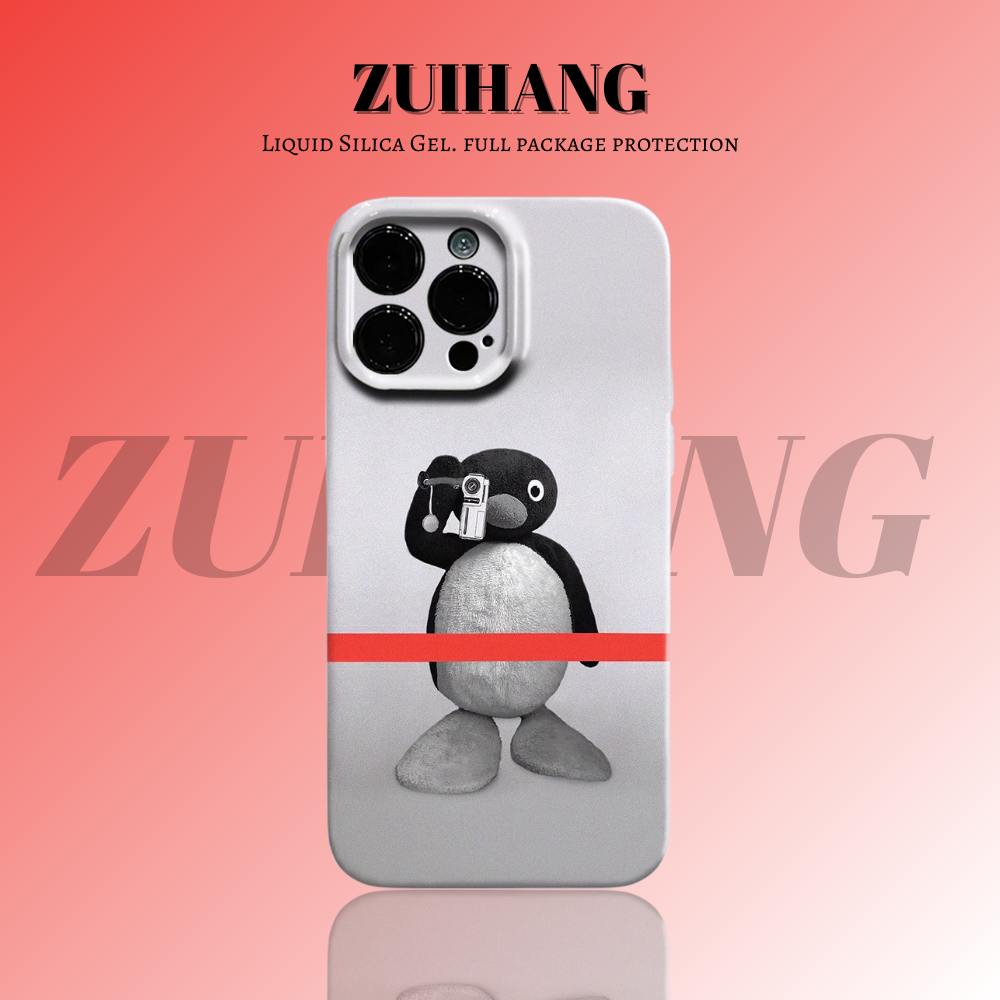 Pingu高清彩繪全包防摔菲林殼-ZUIHANG SHOP