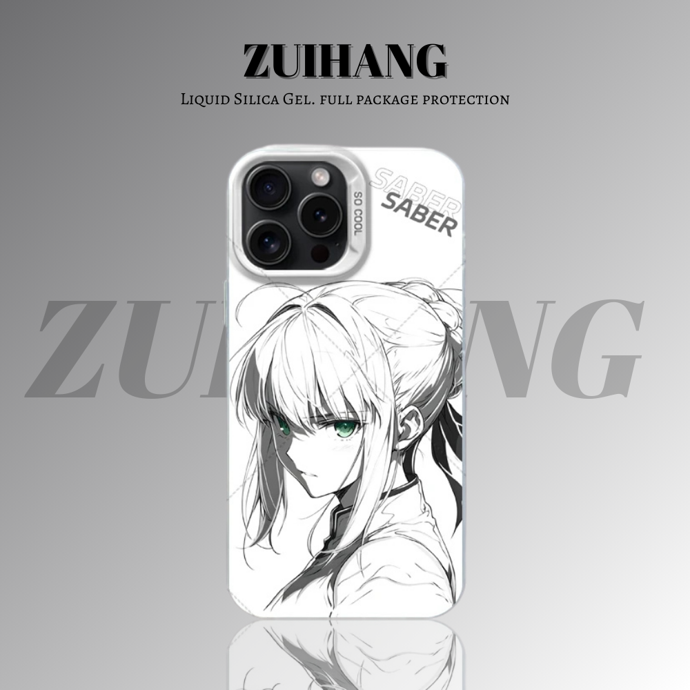 Fate/stay night彩銀線條漸變防摔手機殼-ZUIHANG SHOP