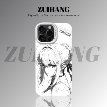 Fate/stay night彩銀線條漸變防摔手機殼-ZUIHANG SHOP