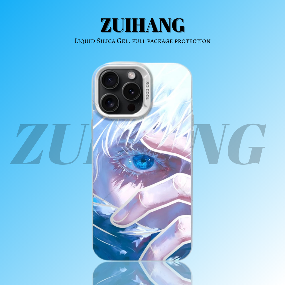 咒術迴戰彩銀線條漸變防摔手機殼-ZUIHANG SHOP