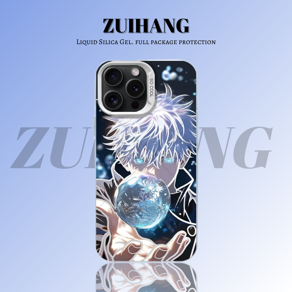 咒術迴戰彩銀線條漸變防摔手機殼-ZUIHANG SHOP