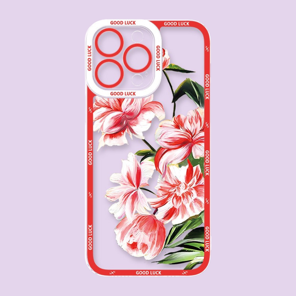 花海油畫天使眼透明防摔軟殼-ZUIHANG SHOP