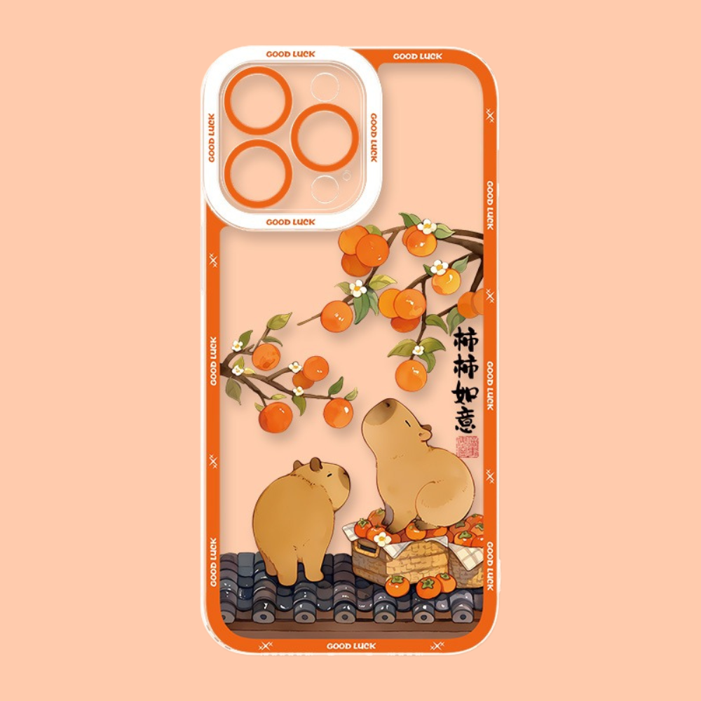 卡皮巴拉天使眼透明防摔軟殼-ZUIHANG SHOP