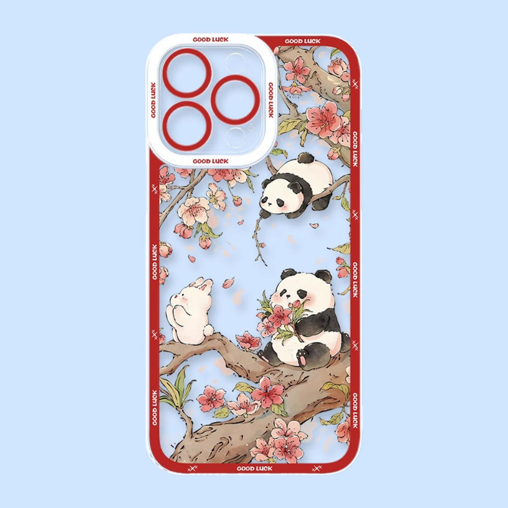 熊貓兔子天使眼透明防摔軟殼-ZUIHANG SHOP