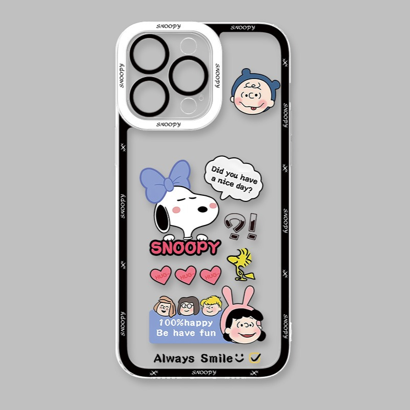 Snoopy史努比天使眼透明防摔軟殼