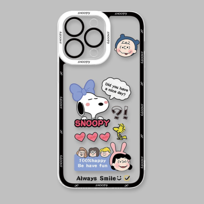 Snoopy史努比天使眼透明防摔軟殼