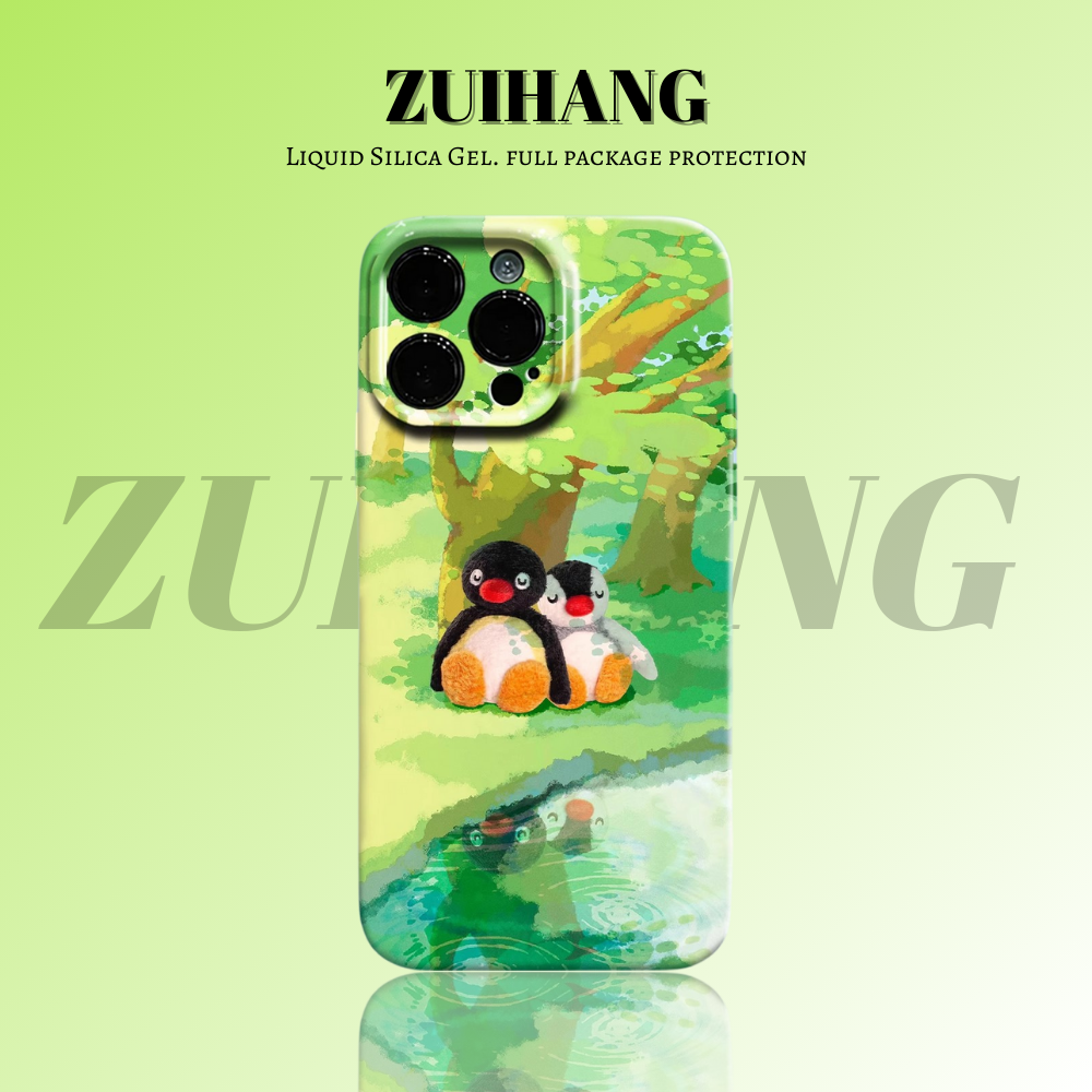 Pingu高清彩繪全包防摔菲林殼-ZUIHANG SHOP