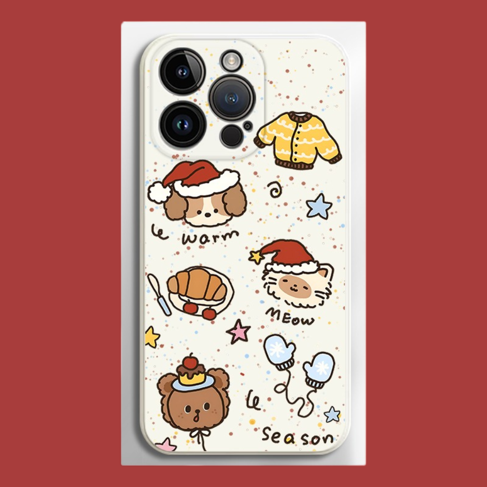 聖誕節液態矽膠全包防摔軟殼-ZUIHANG SHOP