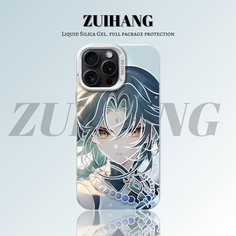 原神彩銀線條漸變防摔手機殼-ZUIHANG SHOP