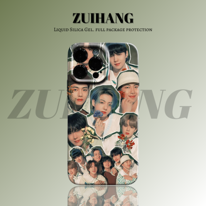 防彈少年團高清彩繪全包防摔菲林殼-ZUIHANG SHOP