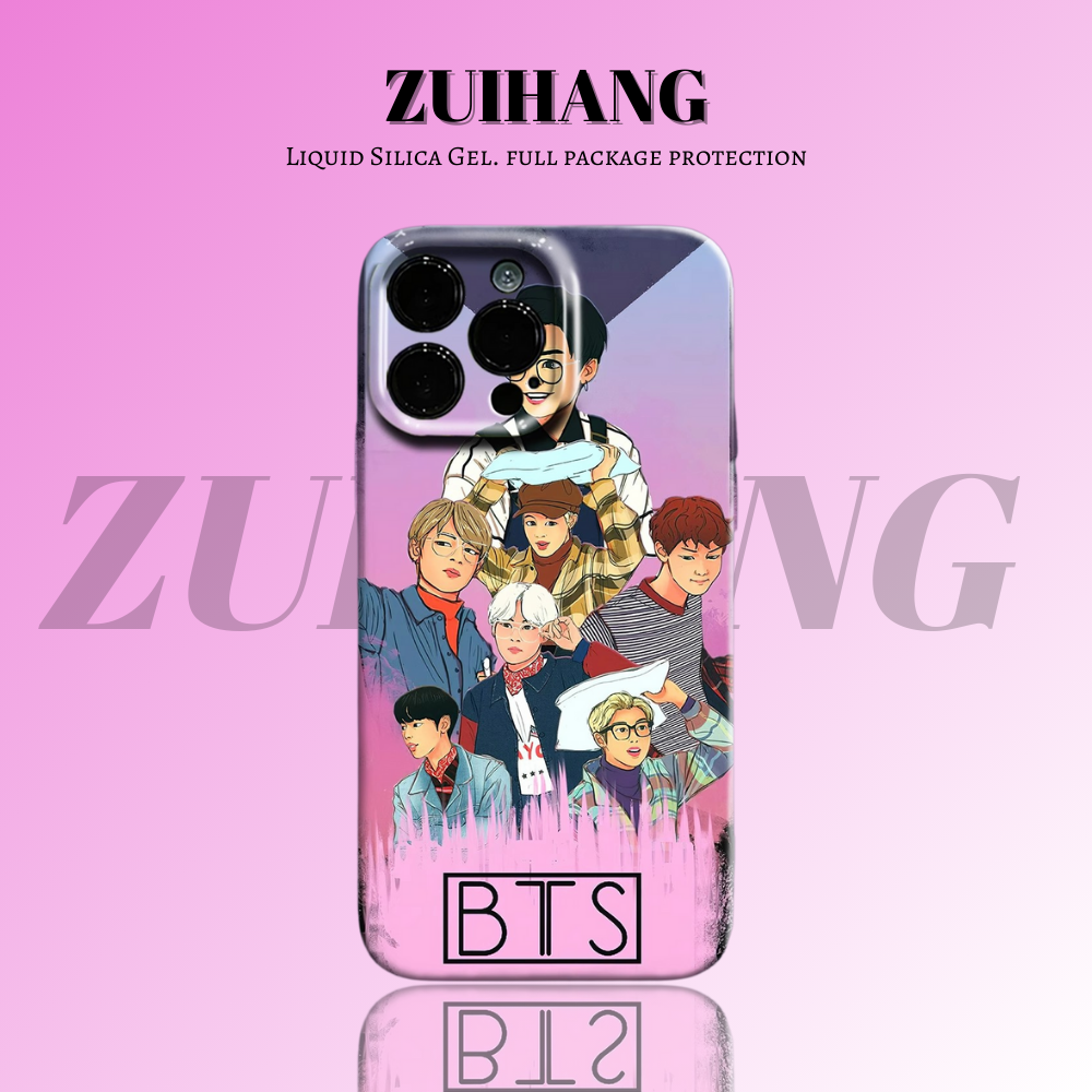 防彈少年團高清彩繪全包防摔菲林殼-ZUIHANG SHOP