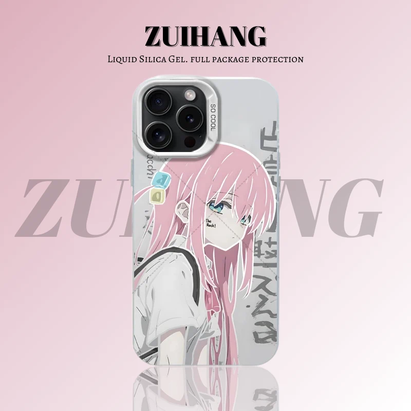 孤獨搖滾彩銀線條漸變防摔手機殼