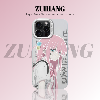 孤獨搖滾彩銀線條漸變防摔手機殼