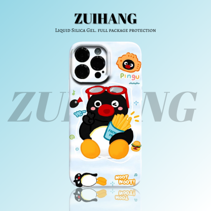 Pingu高清彩繪全包防摔菲林殼-ZUIHANG SHOP