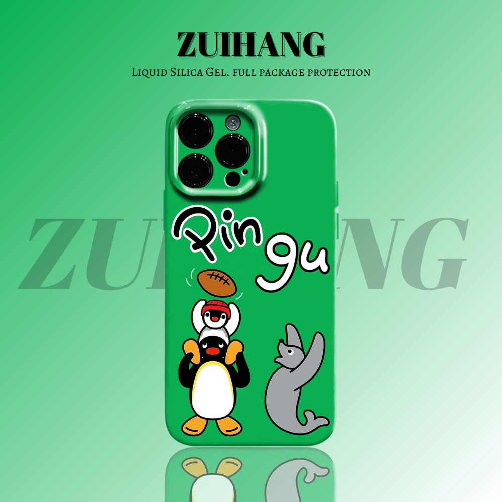 Pingu高清彩繪全包防摔菲林殼-ZUIHANG SHOP