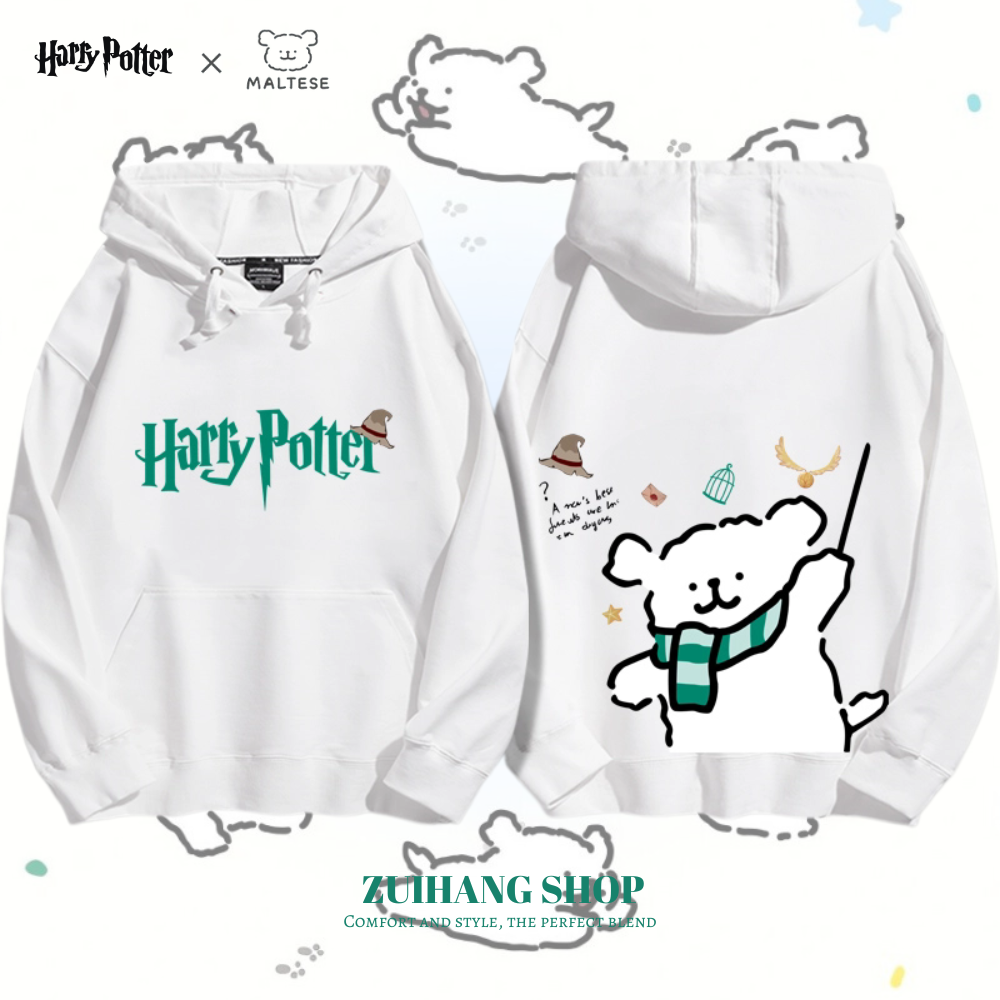 線條小狗 X 哈利波特聯名 親子情侶男女款連帽衛衣-ZUIHANG SHOP