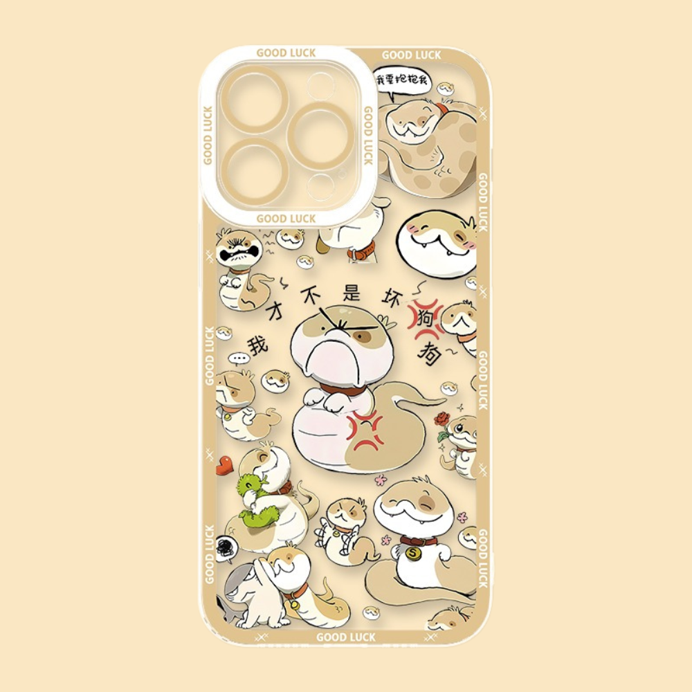 蛇狗點點天使眼透明防摔軟殼-ZUIHANG SHOP