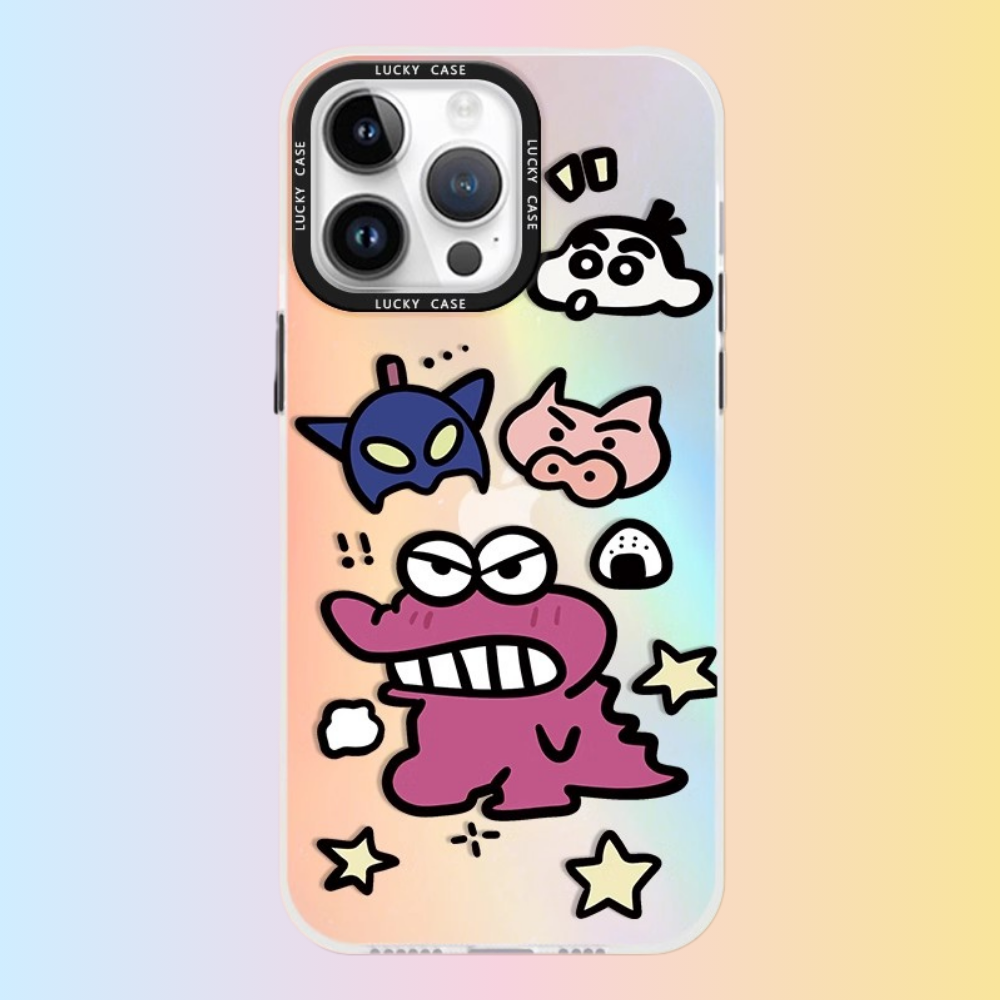 蠟筆小新極光鐳射防摔手機殼-ZUIHANG SHOP