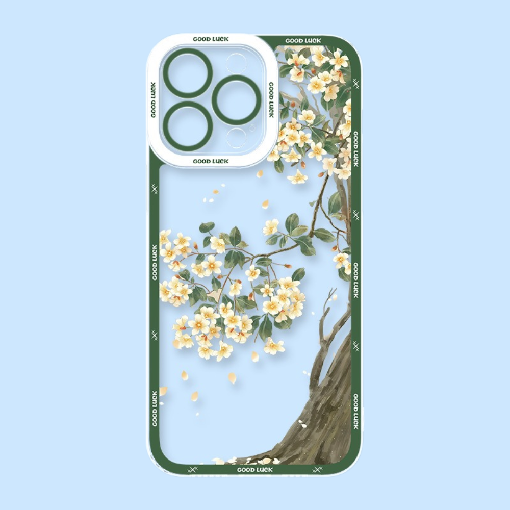 花海油畫天使眼透明防摔軟殼-ZUIHANG SHOP