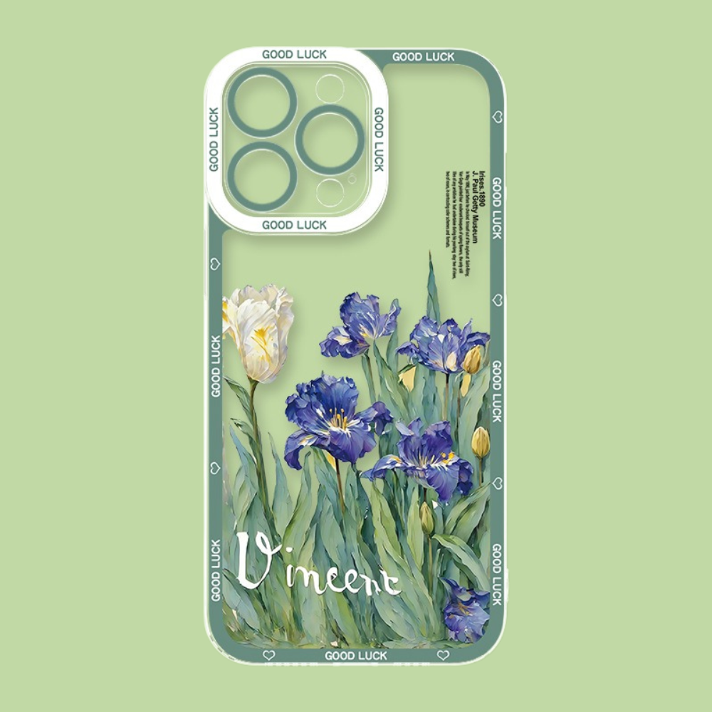 花海油畫天使眼透明防摔軟殼-ZUIHANG SHOP