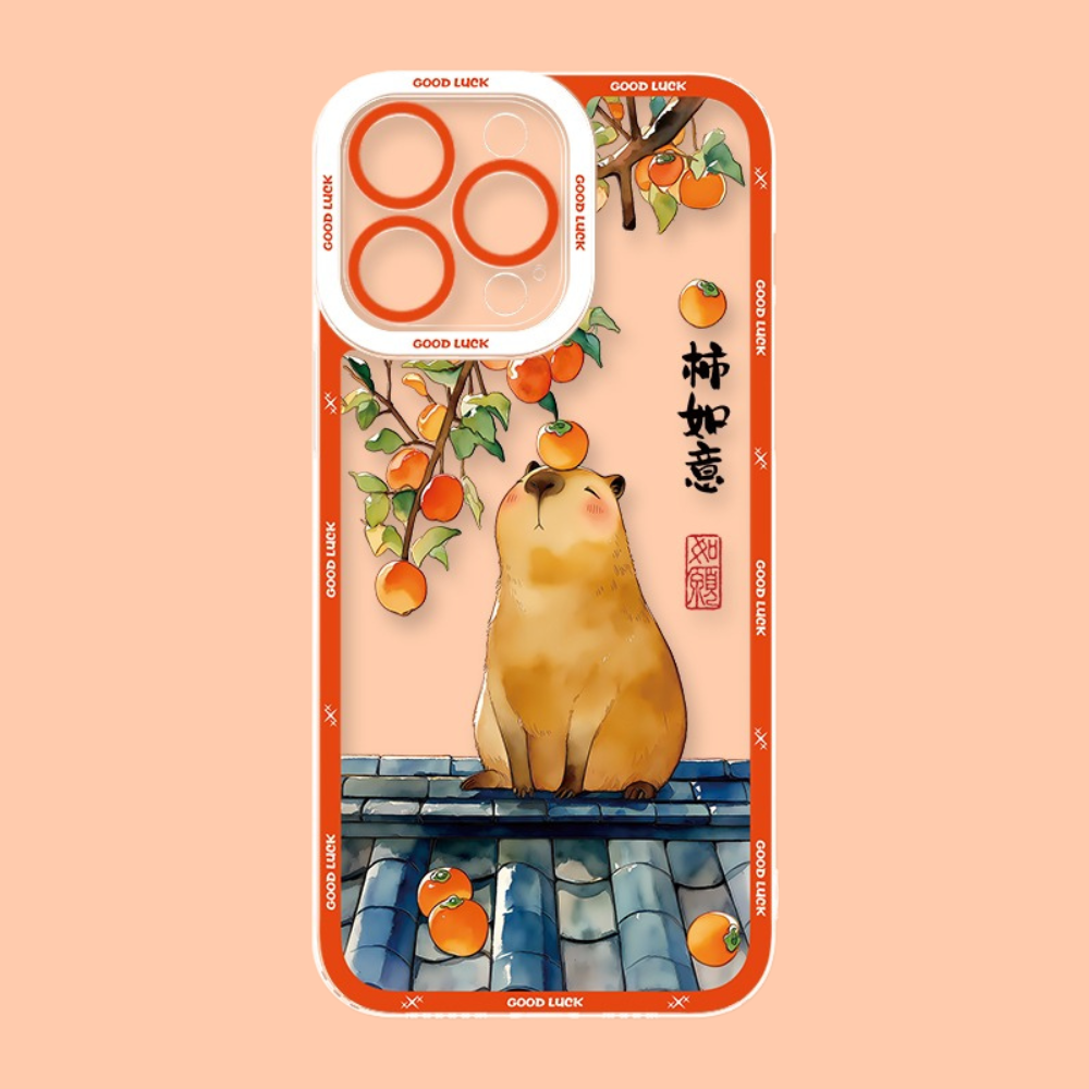 卡皮巴拉天使眼透明防摔軟殼-ZUIHANG SHOP