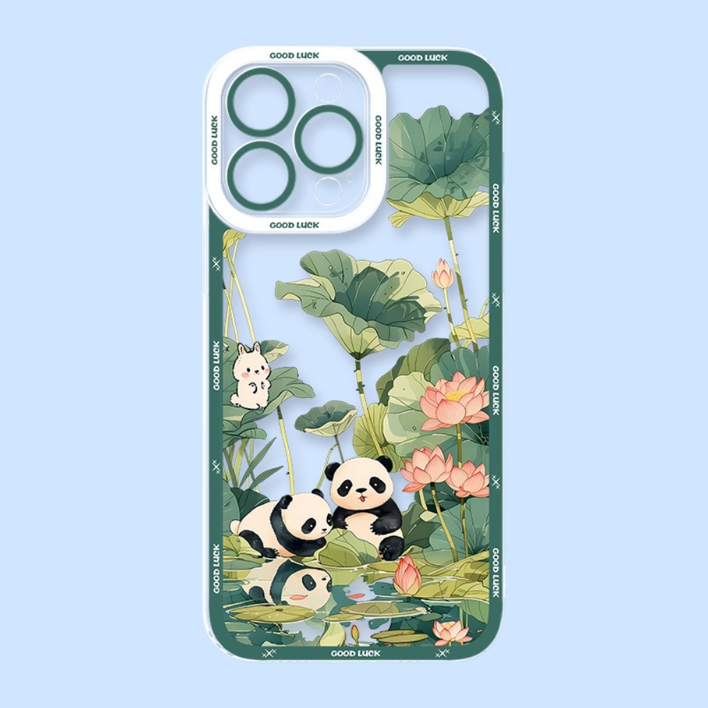 熊貓兔子天使眼透明防摔軟殼