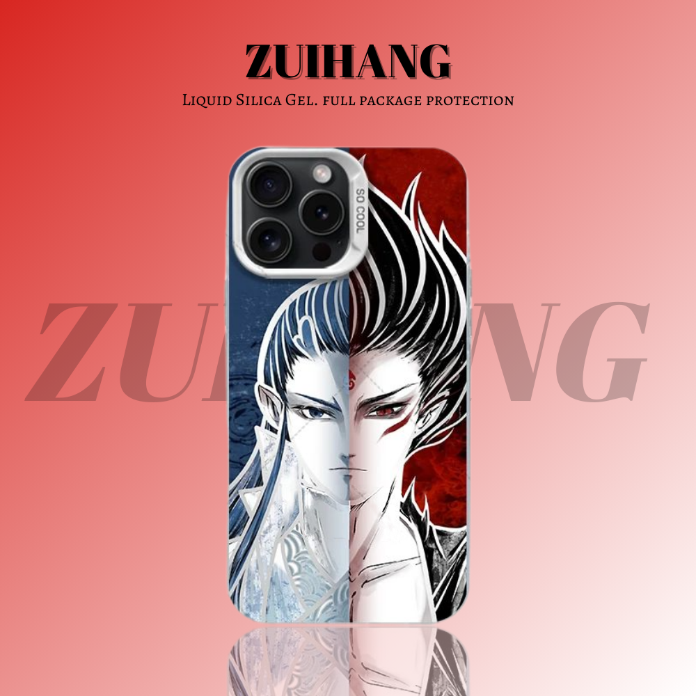 哪吒鬧海彩銀線條漸變防摔手機殼-ZUIHANG SHOP