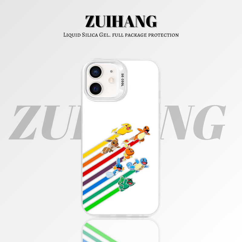 寶可夢彩銀線條漸變防摔手機殼-ZUIHANG SHOP