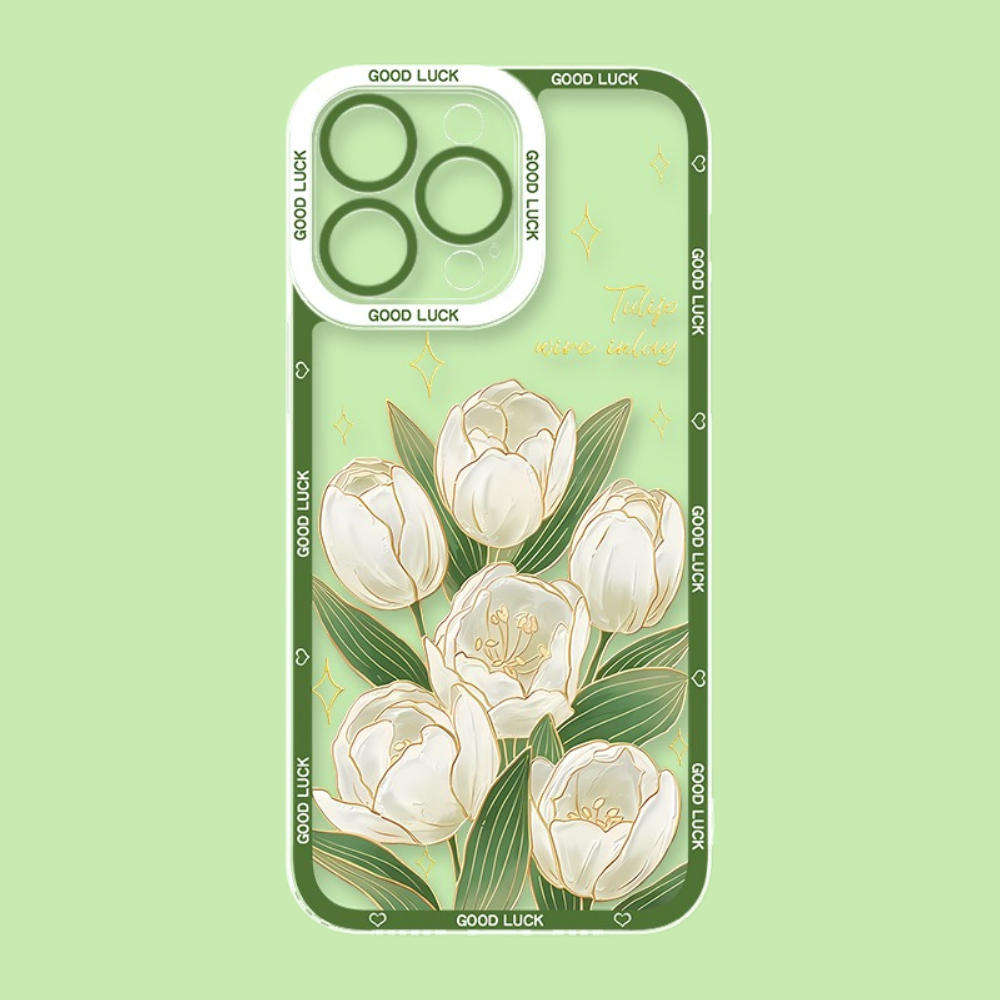 花海油畫天使眼透明防摔軟殼-ZUIHANG SHOP