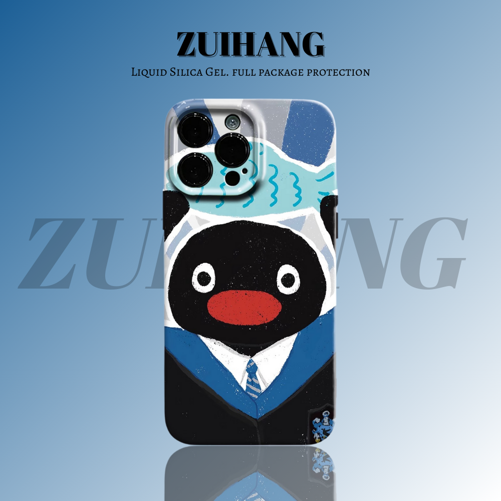 Pingu高清彩繪全包防摔菲林殼-ZUIHANG SHOP
