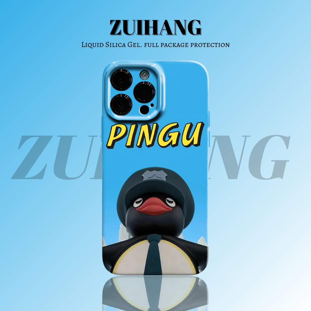Pingu高清彩繪全包防摔菲林殼-ZUIHANG SHOP