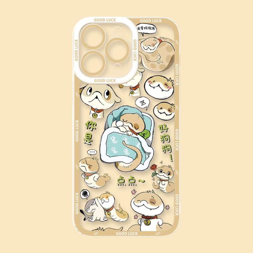 蛇狗點點天使眼透明防摔軟殼-ZUIHANG SHOP