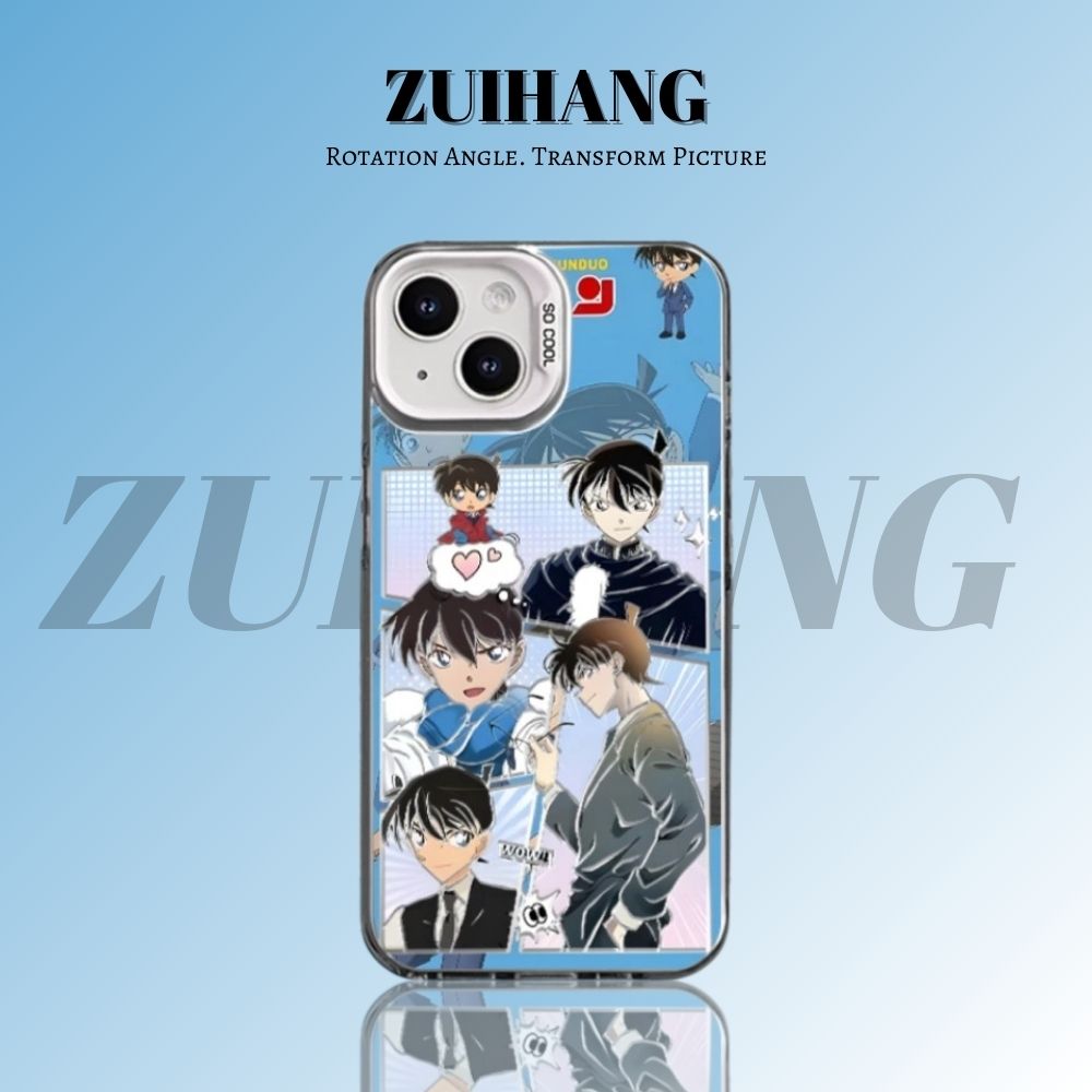 名偵探柯南彩銀線條漸變防摔手機殼-ZUIHANG SHOP