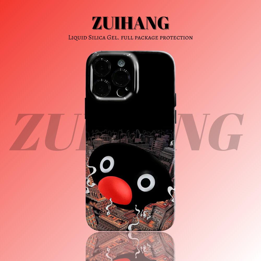 Pingu高清彩繪全包防摔菲林殼-ZUIHANG SHOP