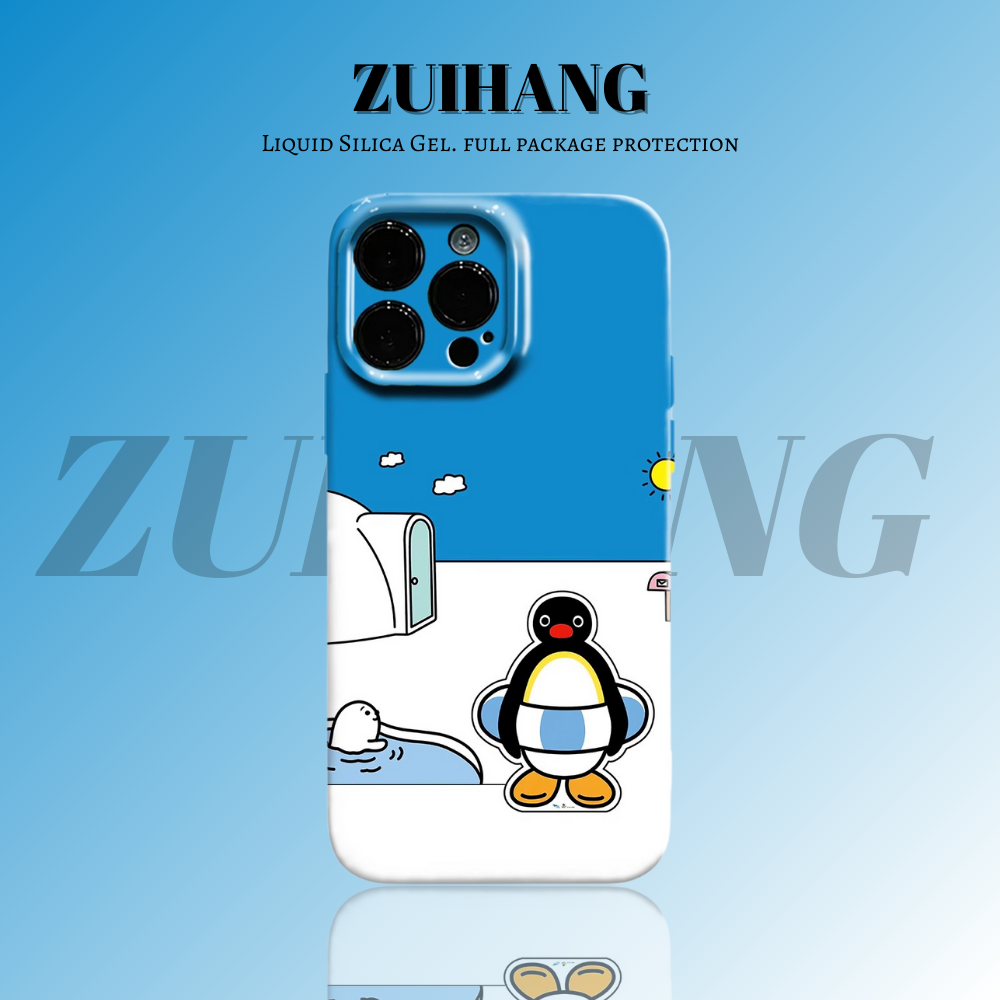 Pingu高清彩繪全包防摔菲林殼-ZUIHANG SHOP