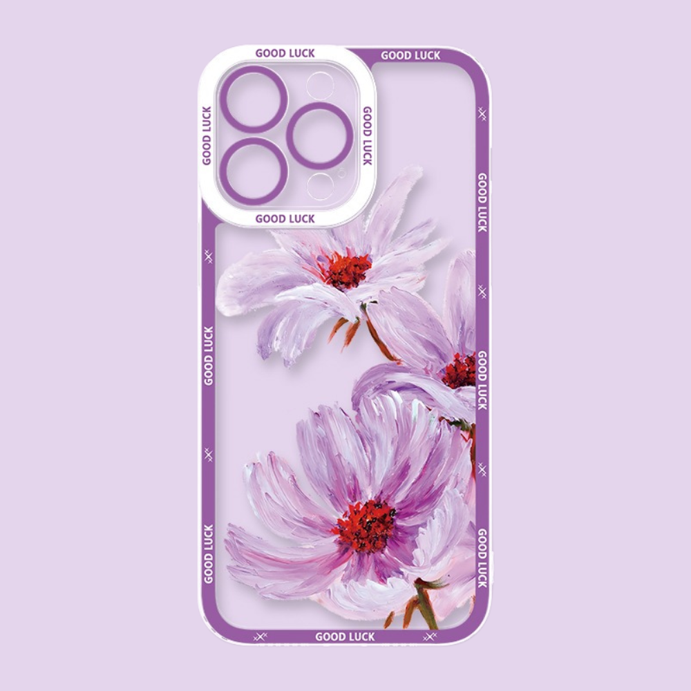 花海油畫天使眼透明防摔軟殼-ZUIHANG SHOP