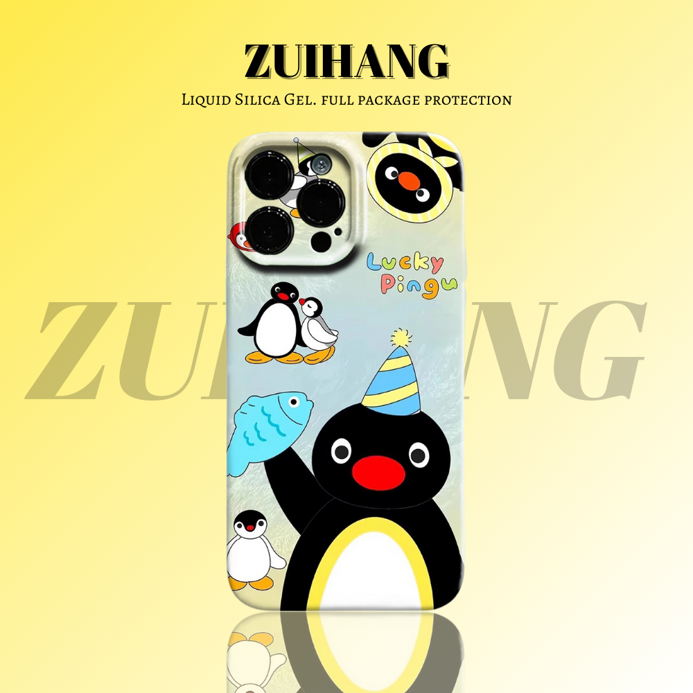 Pingu高清彩繪全包防摔菲林殼-ZUIHANG SHOP