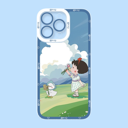 櫻桃小丸子天使眼透明防摔軟殼