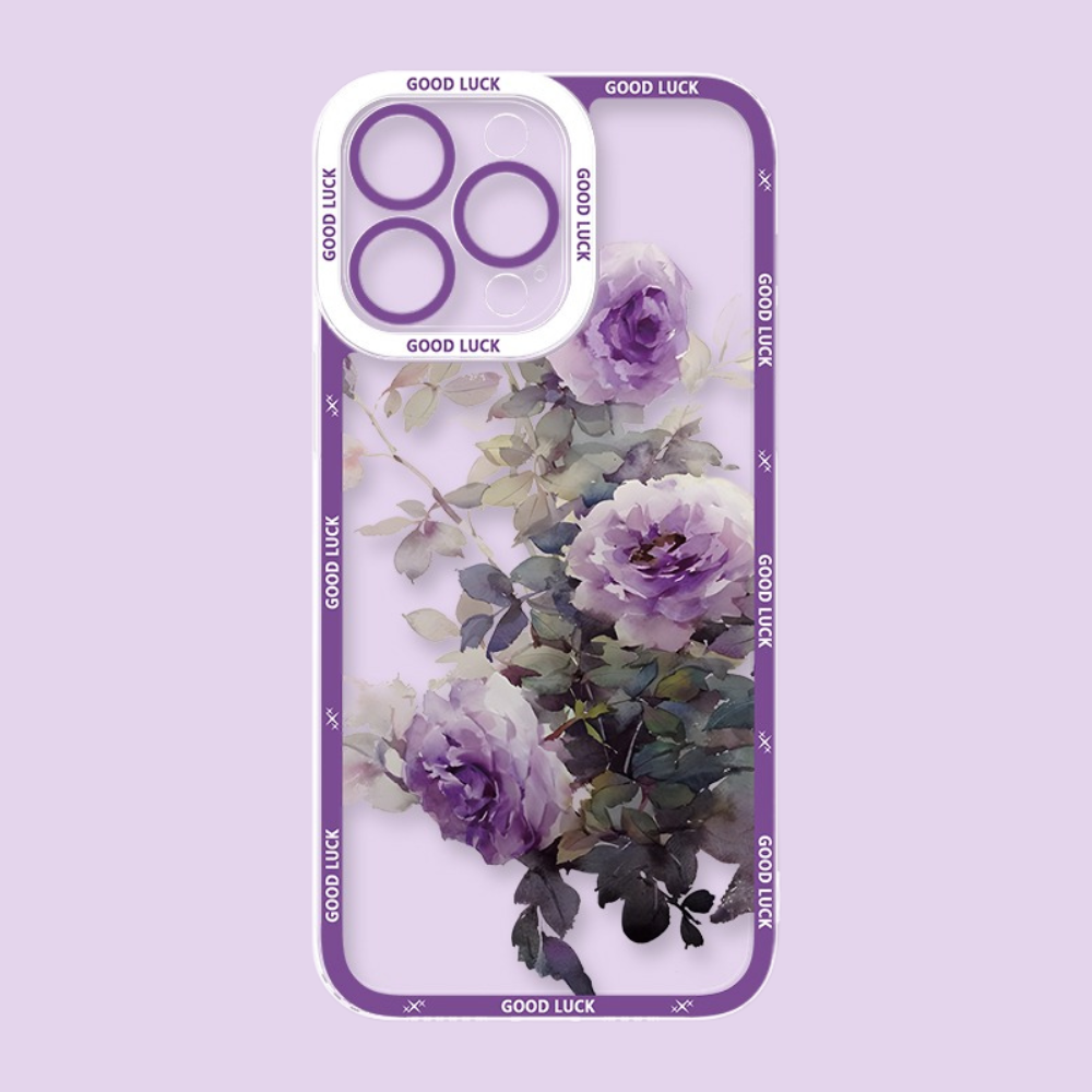 花海油畫天使眼透明防摔軟殼-ZUIHANG SHOP