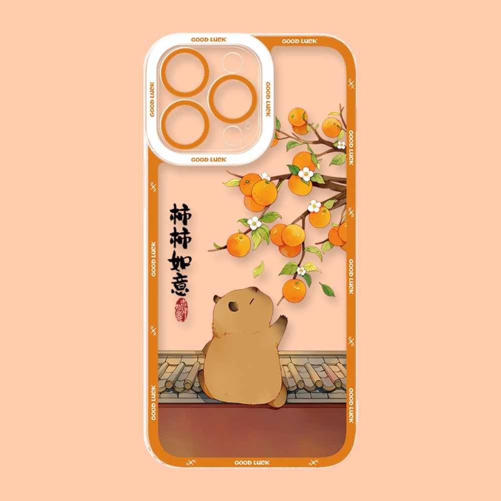 卡皮巴拉天使眼透明防摔軟殼-ZUIHANG SHOP