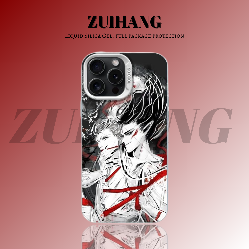 哪吒鬧海彩銀線條漸變防摔手機殼-ZUIHANG SHOP